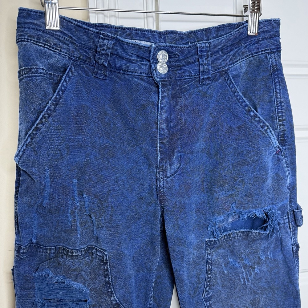 Anthropologie Pilcro 27 The Wanderer Relaxed Double Knee Distressed Floral Jeans